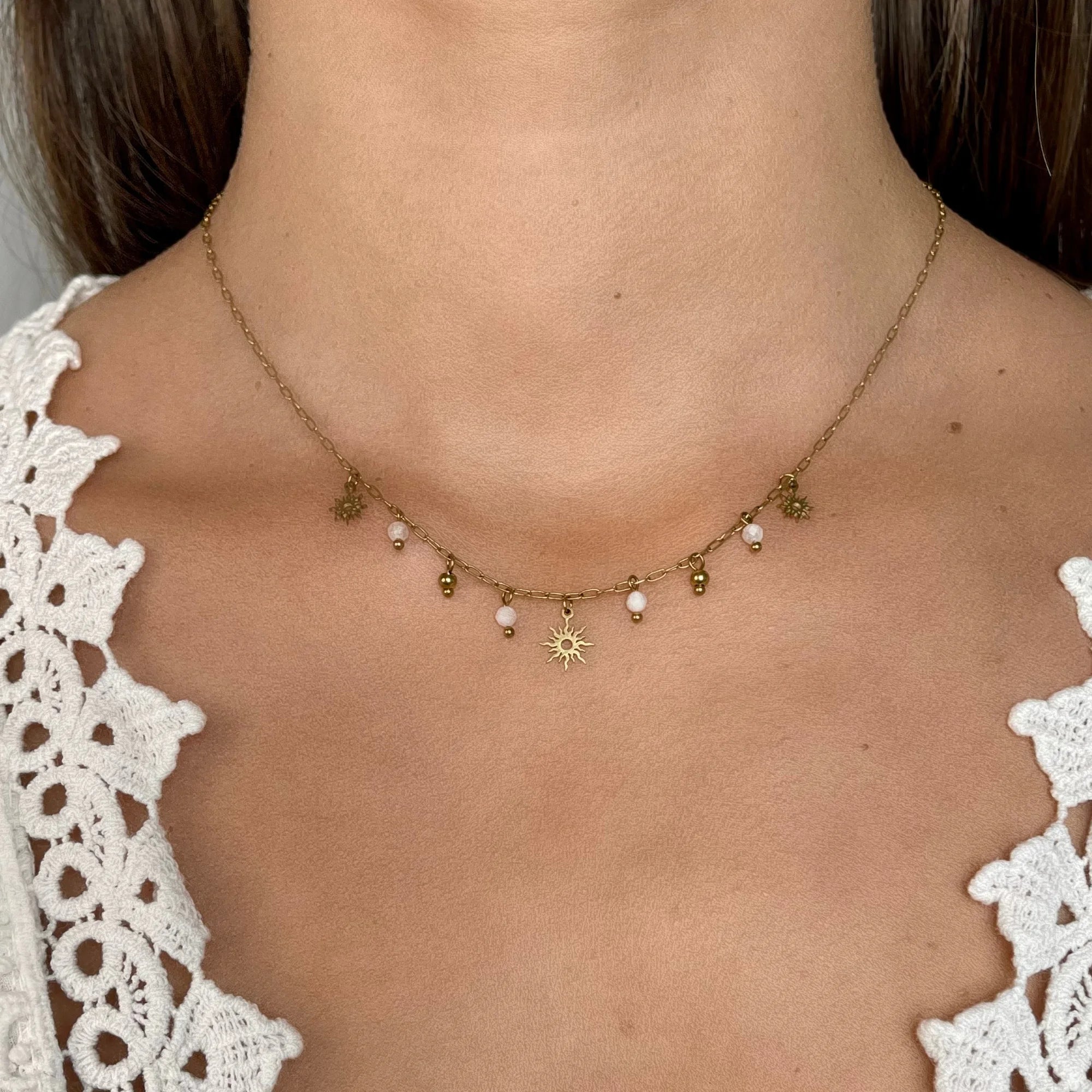 Collier Bohème Perles et Soleils