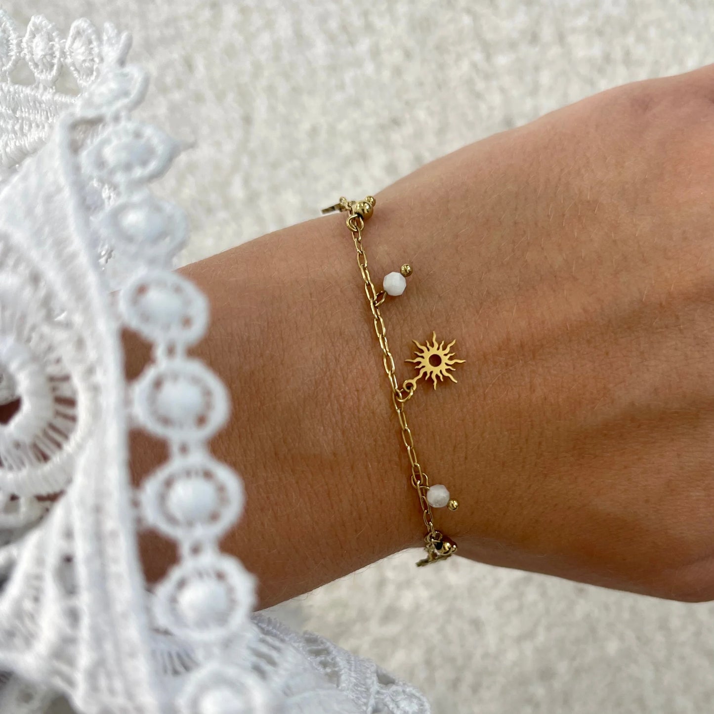 Bracelet Bohème Perles et Soleils