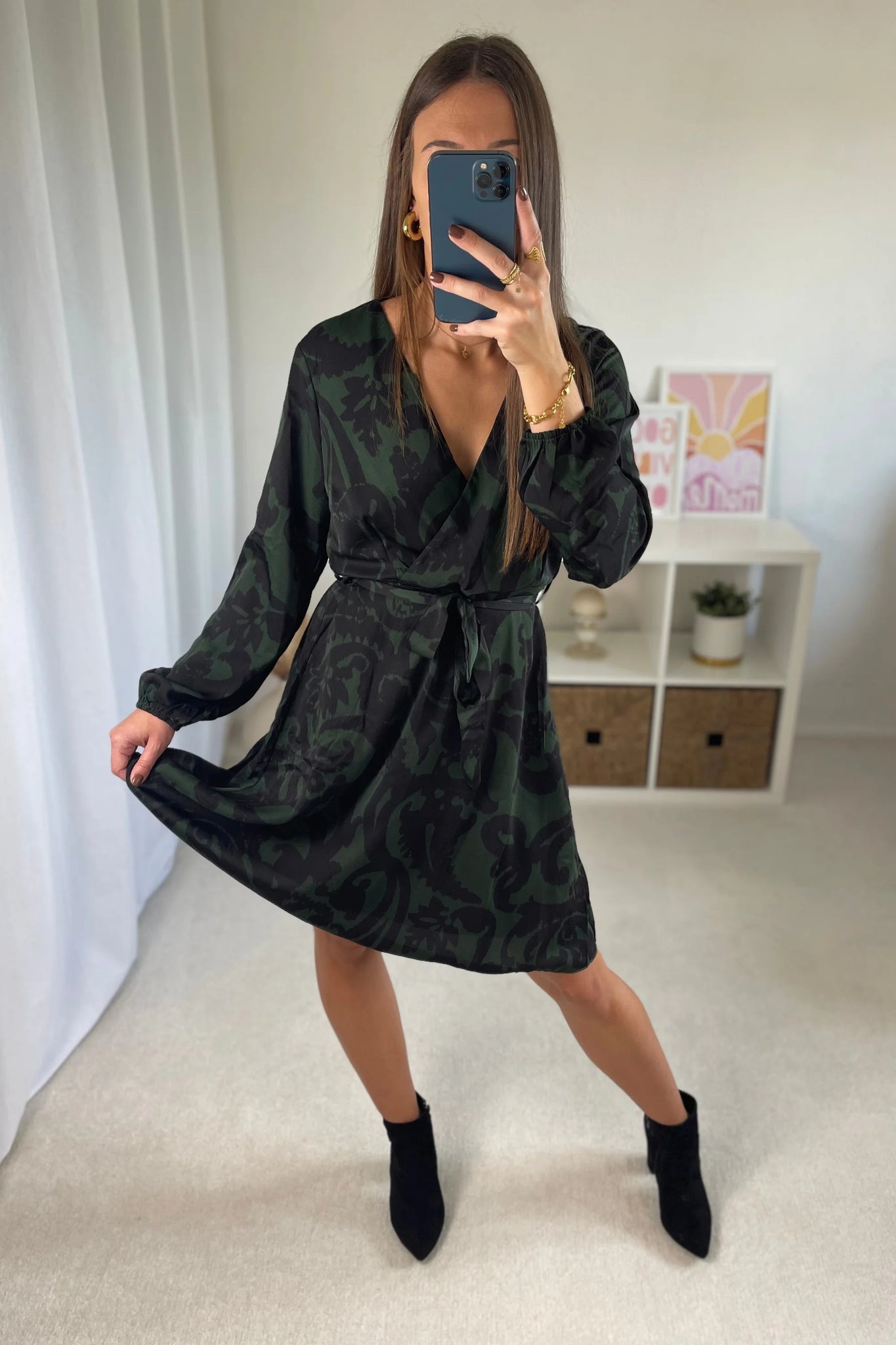 ROBE BOHÈME COURTE À MOTIF BOHO