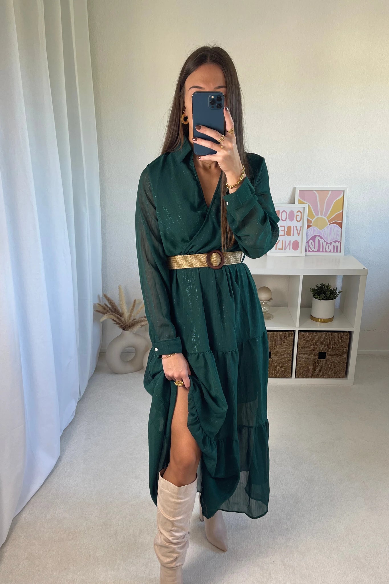 ROBE BOHÈME LONGUE VERTE