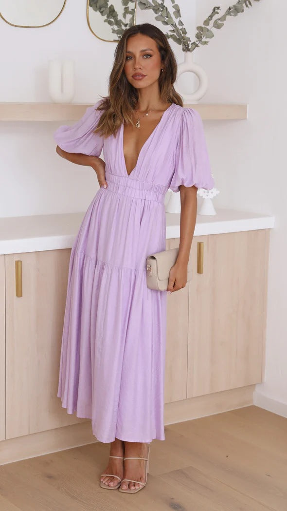 ROBE BOHÈME LONGUE VIOLETTE