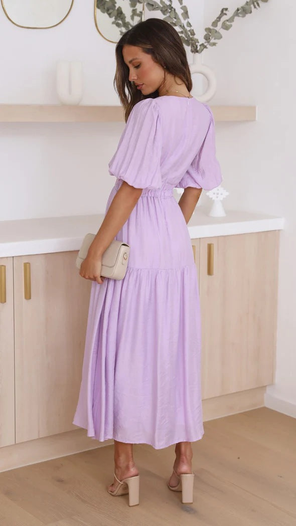 ROBE BOHÈME LONGUE VIOLETTE