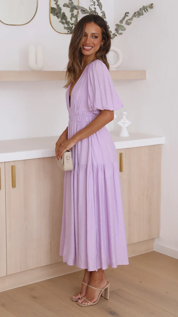 ROBE BOHÈME LONGUE VIOLETTE